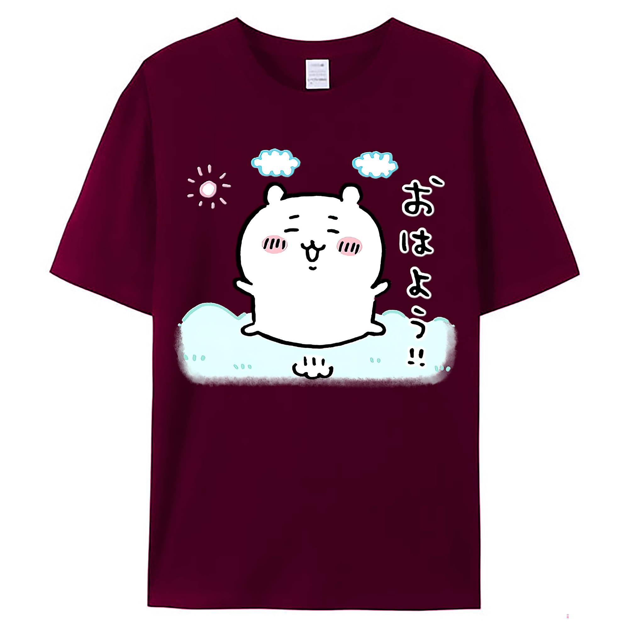 （画像用） ちいかわ ちいかわ Chii-kawa chiikawa レディースカジュアルプリントTシャツ（綿100％）